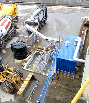 Instalacja recyklingu pop�uczyn betonowych