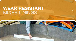 Wear resistant mixer linings