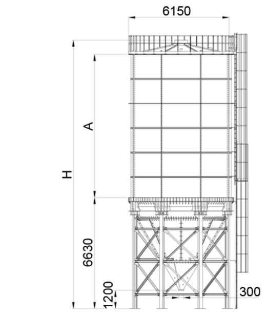 Silos skręcany D=6,15m