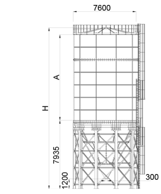 Silos skręcany D=7,6m